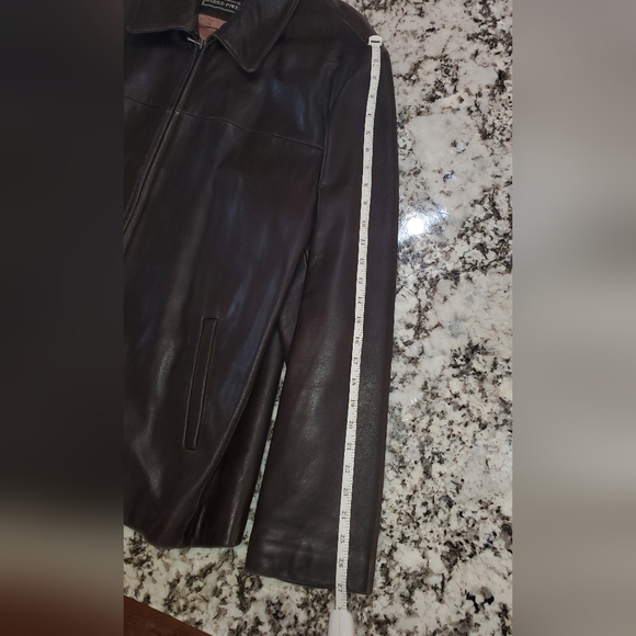 Harold Powell Brown Leather Jacket XL - Picture 9 of 10